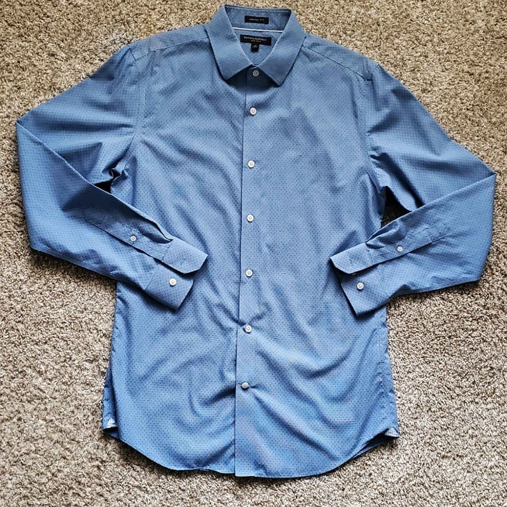 Men's Banana Republic (Grant Fit) Non-Iron Long Sleeve Button Up | M | LIKE NEW
